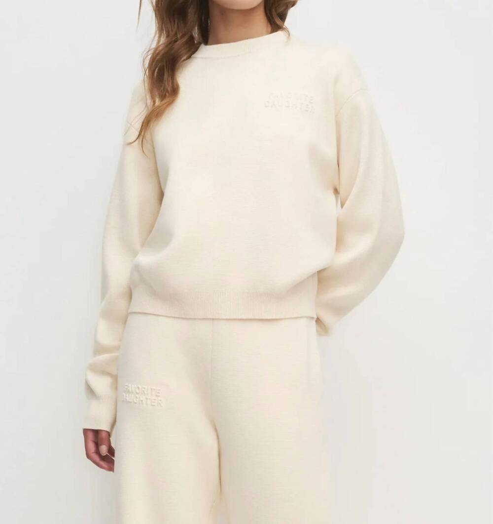 NEW FAVORITE DAUGHTER the fatigue sisters sweatshirt in cream